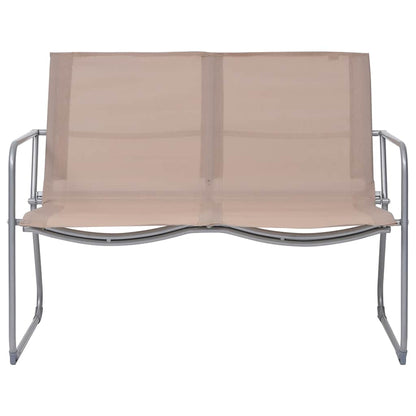 Set Divano da Giardino 4 pz in Tessuto e Acciaio Grigio Talpa