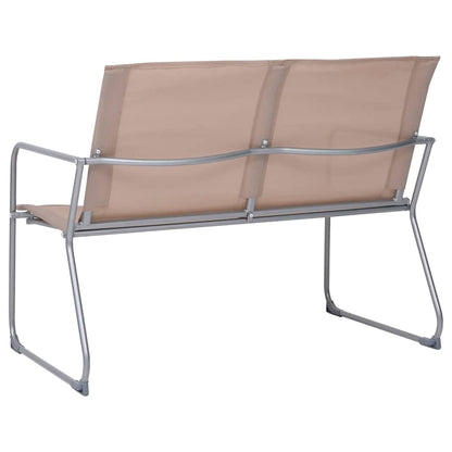 Set Divano da Giardino 4 pz in Tessuto e Acciaio Grigio Talpa