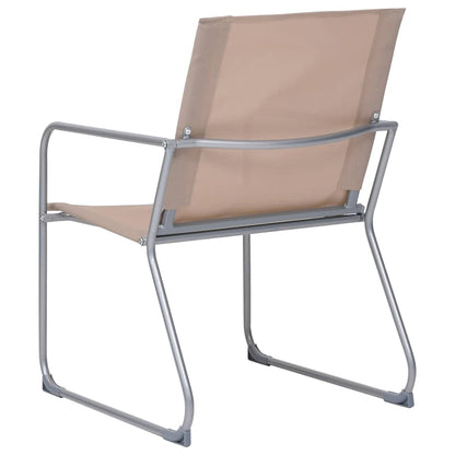 Set Divano da Giardino 4 pz in Tessuto e Acciaio Grigio Talpa