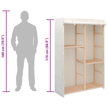 3-Shelf Clothing Wardrobe 110x40x170 cm