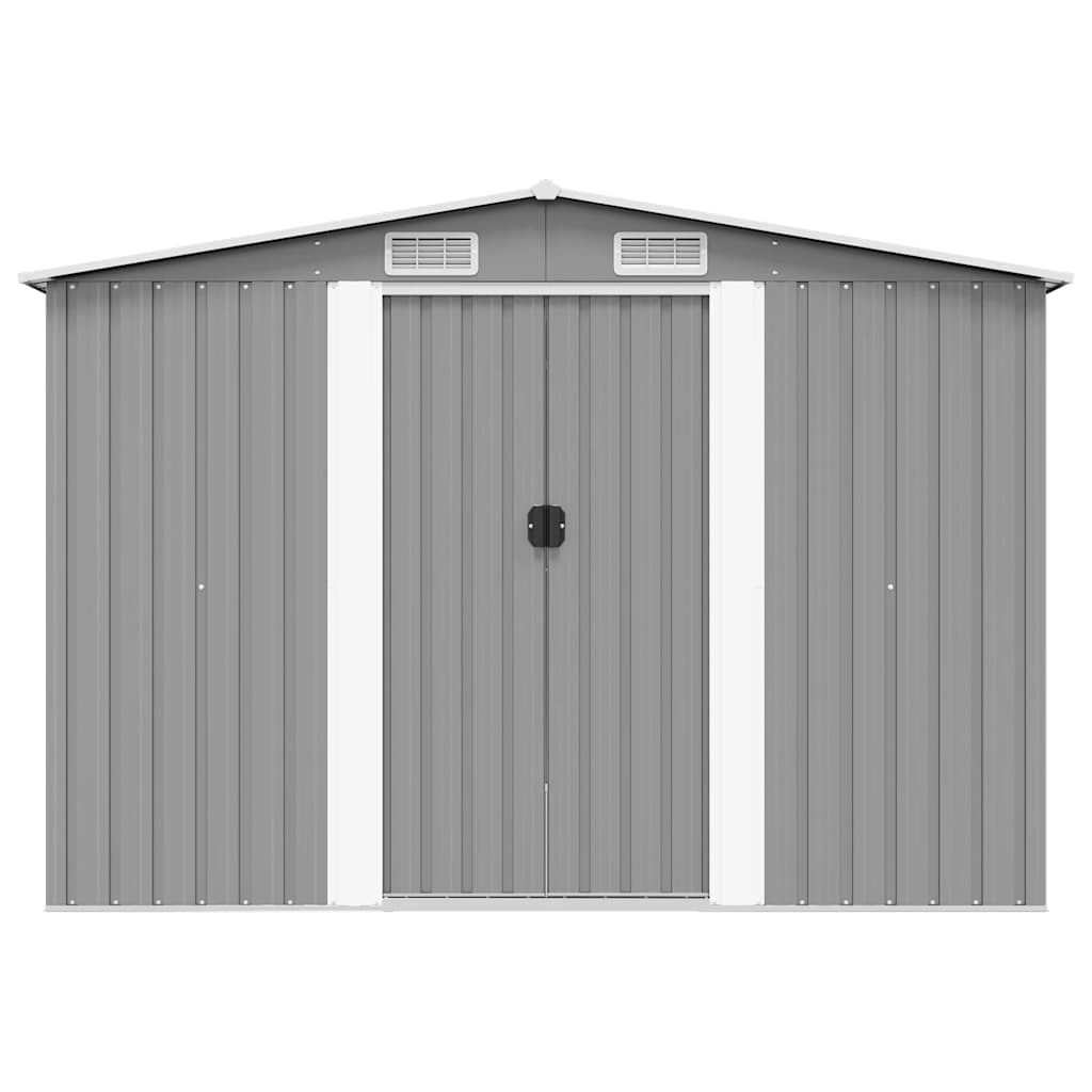 Casetta da Giardino 257x298x178 cm in Metallo Grigio | homemem39
