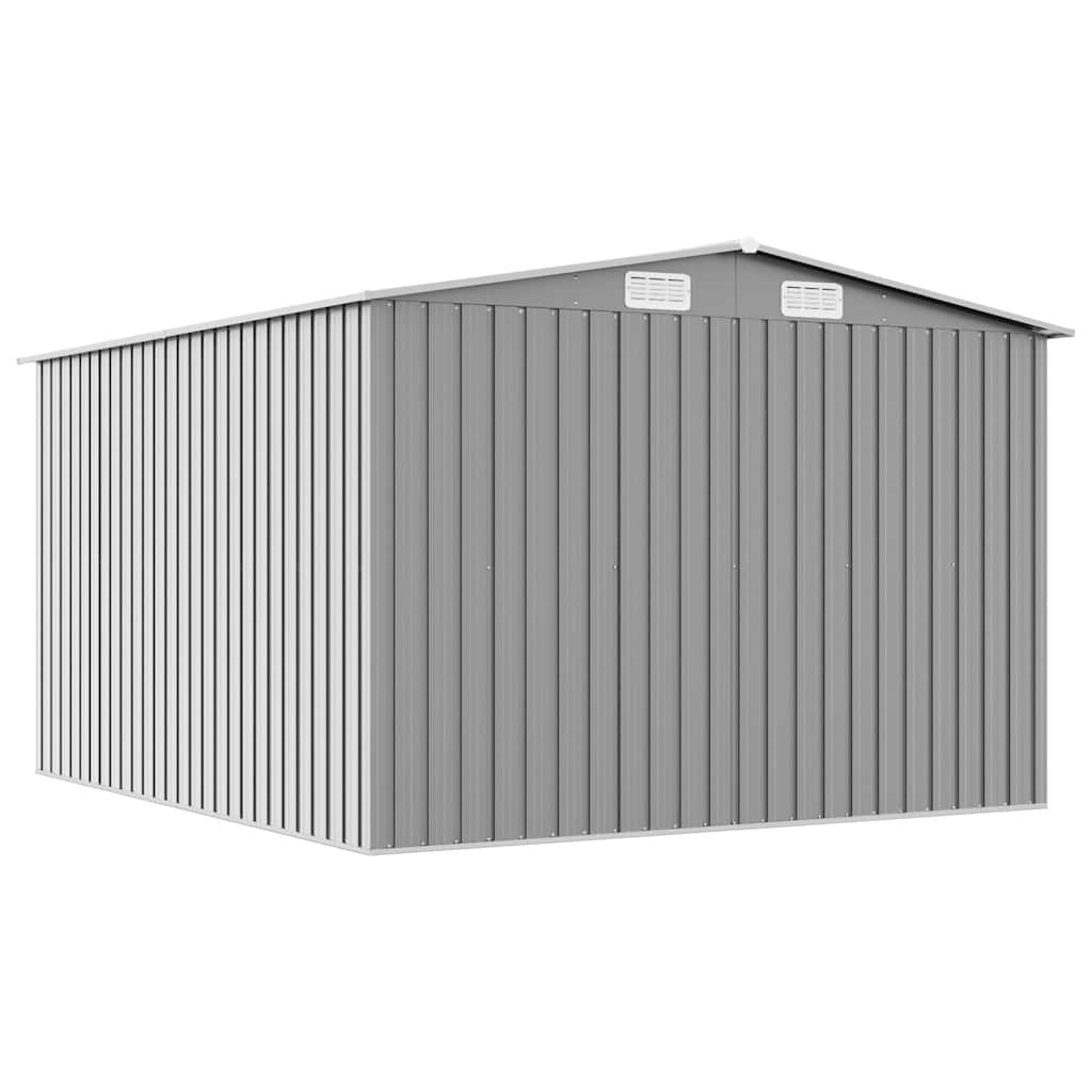 Casetta da Giardino 257x298x178 cm in Metallo Grigio | homemem39