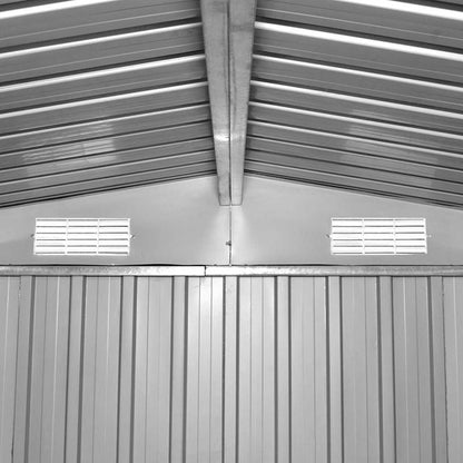 Casetta da Giardino 257x298x178 cm in Metallo Grigio | homemem39