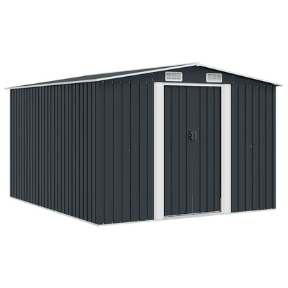 Casetta da Giardino 257x298x178 cm in Metallo Antracite