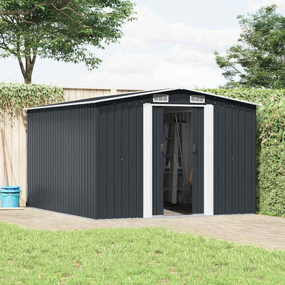 Casetta da Giardino 257x298x178 cm in Metallo Antracite | homemem39