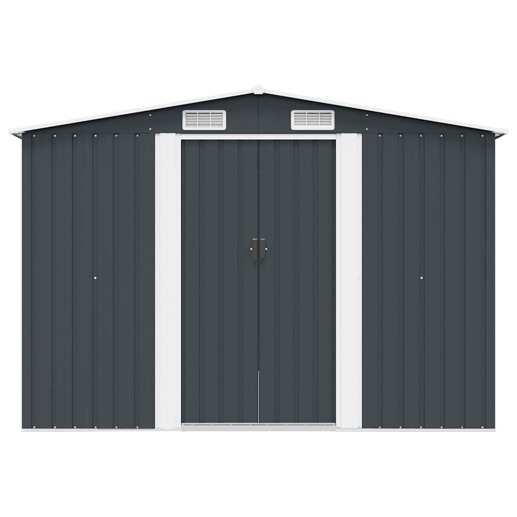 Casetta da Giardino 257x298x178 cm in Metallo Antracite | homemem39