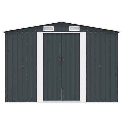Casetta da Giardino 257x298x178 cm in Metallo Antracite | homemem39