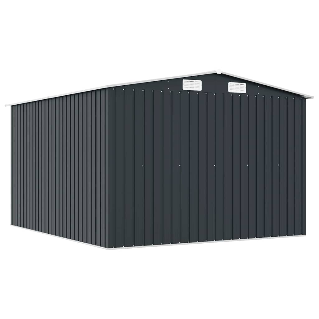 Casetta da Giardino 257x298x178 cm in Metallo Antracite | homemem39