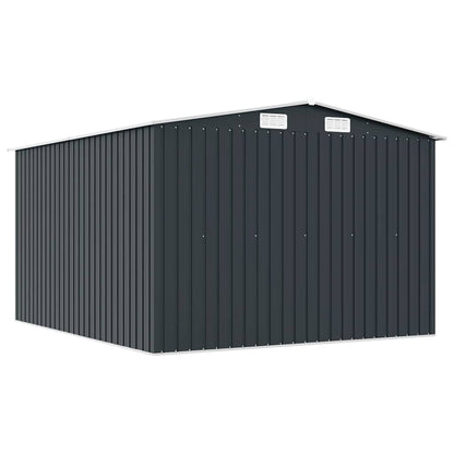 Casetta da Giardino 257x298x178 cm in Metallo Antracite | homemem39