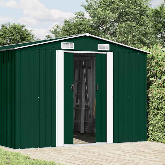 Casetta da Giardino 257x489x181 cm in Metallo Verde | homemem39