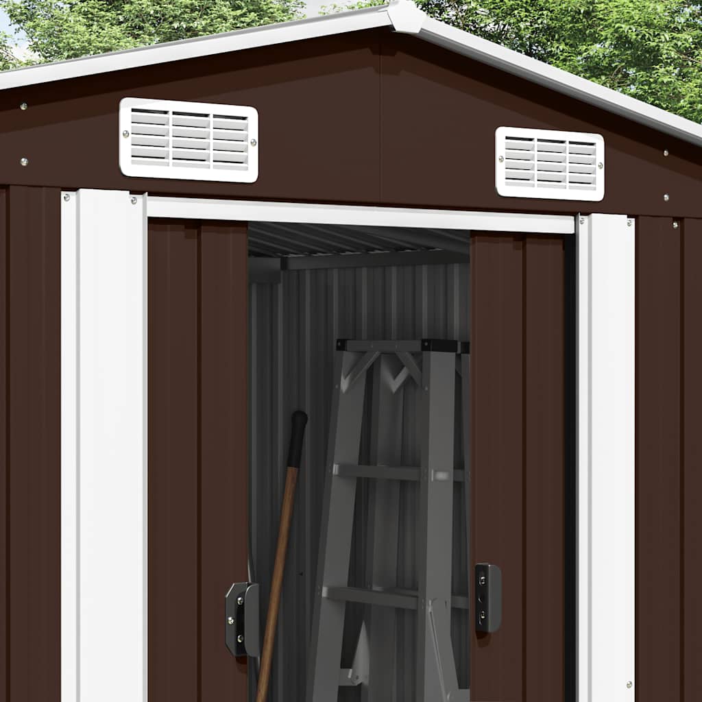 Casetta da Giardino 257x489x181 cm in Metallo Marrone | homemem39