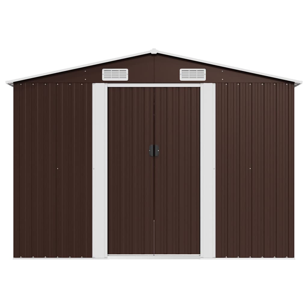 Casetta da Giardino 257x489x181 cm in Metallo Marrone | homemem39