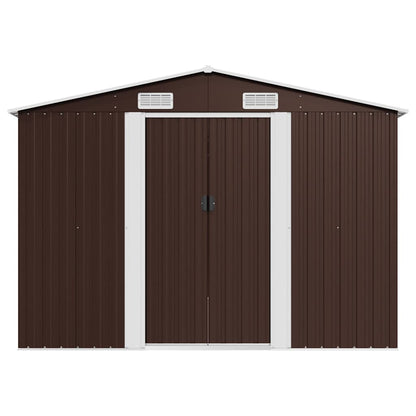 Casetta da Giardino 257x489x181 cm in Metallo Marrone | homemem39
