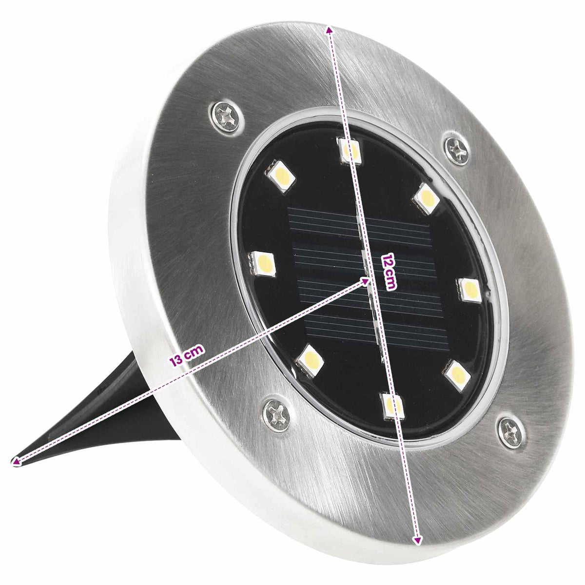 Lampade Solari da Terra 8 pz Luci a LED Bianco Caldo | homemem39