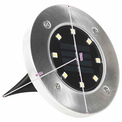 Lampade Solari da Terra 8 pz Luci a LED Bianco Caldo | homemem39