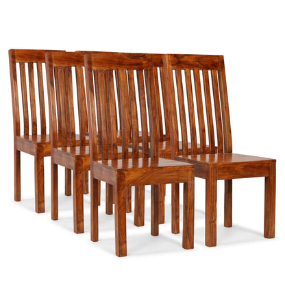 Modern Dining Chairs 6 pcs Solid Wood with Sheesham Finish