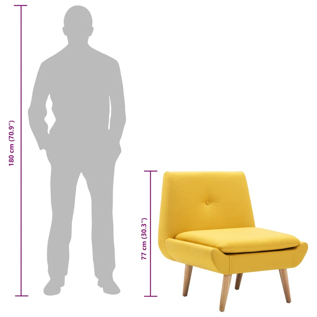 Poltrona Bassa Gialla in Tessuto - homemem39