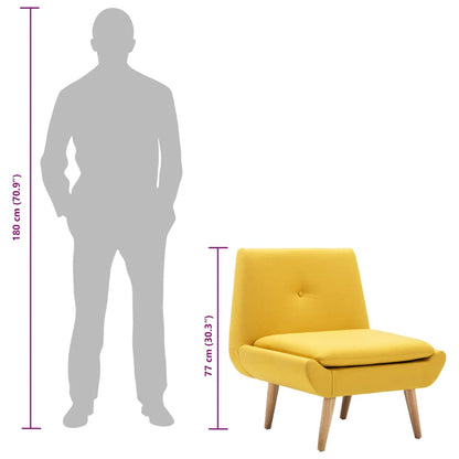 Poltrona Bassa Gialla in Tessuto - homemem39