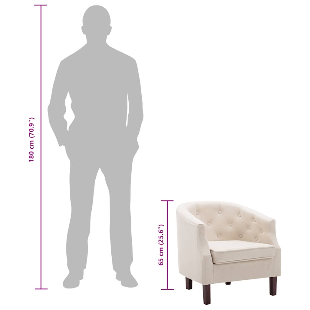 Poltrona Beige in Tessuto