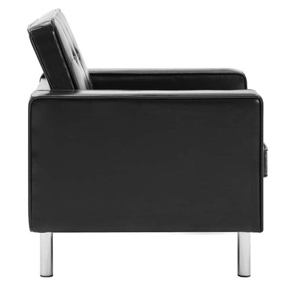 Poltrona Nera 75x70x75 cm Similpelle