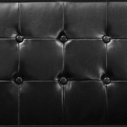 Poltrona Nera 75x70x75 cm Similpelle | homemem39