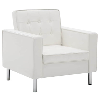 Poltrona Bianca 75x70x75 cm Similpelle