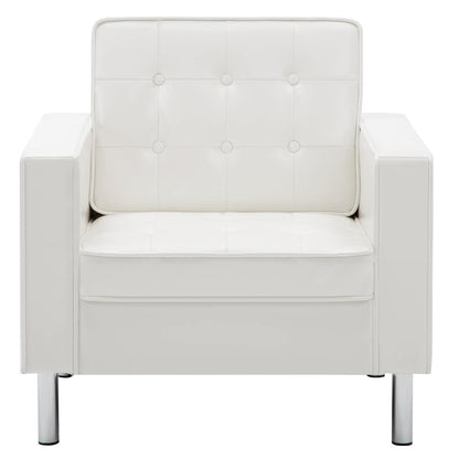 Poltrona Bianca 75x70x75 cm Similpelle