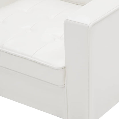Poltrona Bianca 75x70x75 cm Similpelle