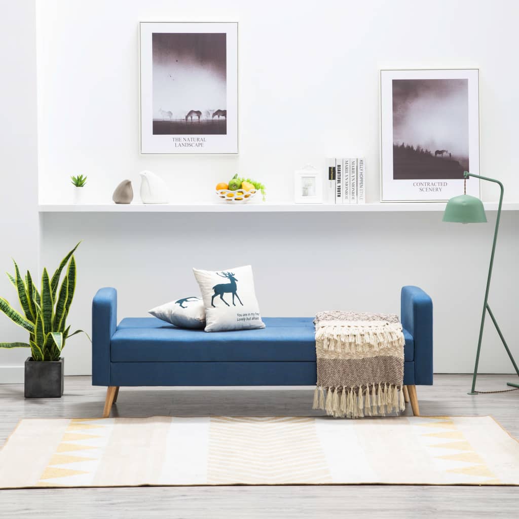 Divano in Tessuto Blu