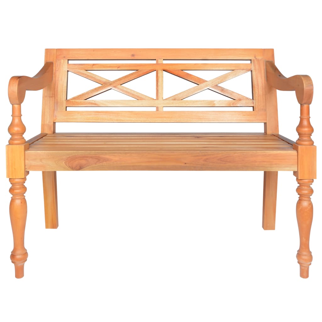 vidXL Panchina Batavia 98 cm Legno Massello di Mogano Marrone Chiaro | homemem39