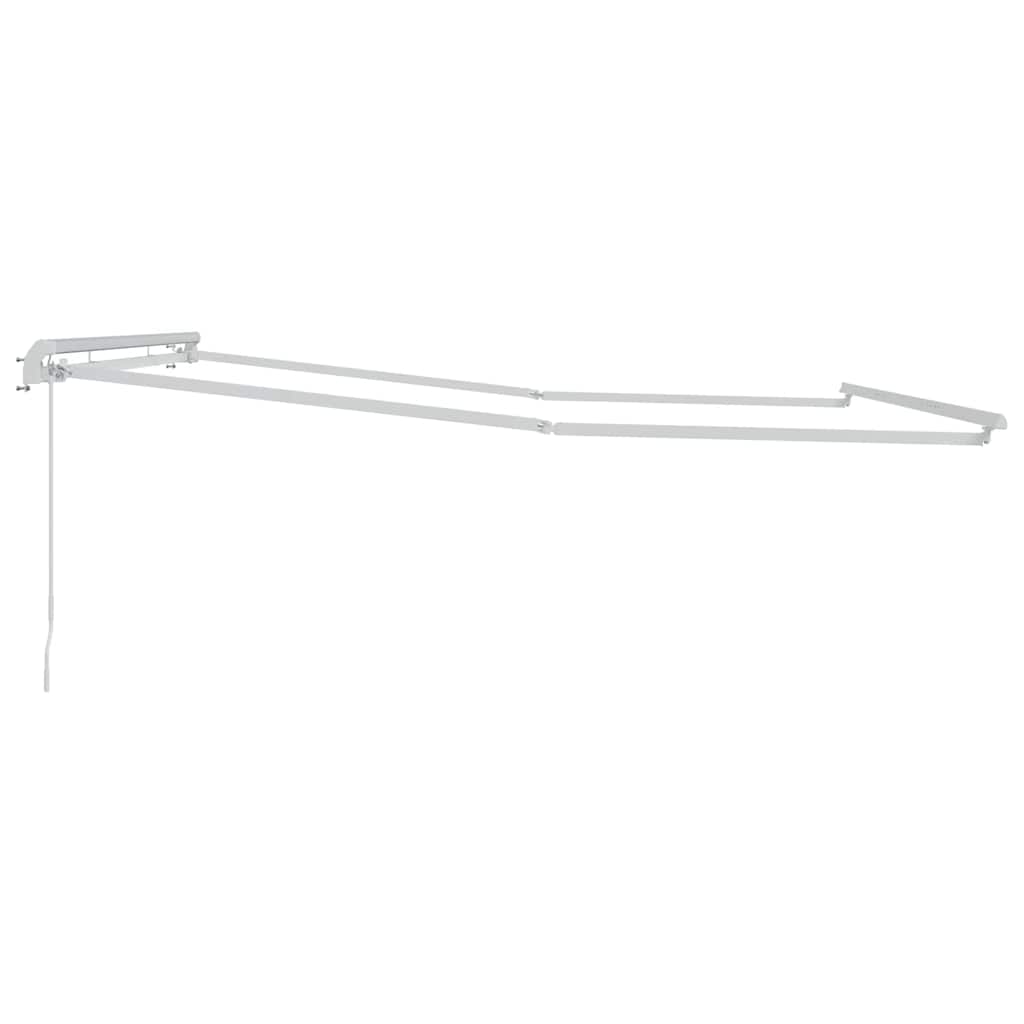 Tenda da Sole Bianco 4 × 3 m Metallo - homemem39