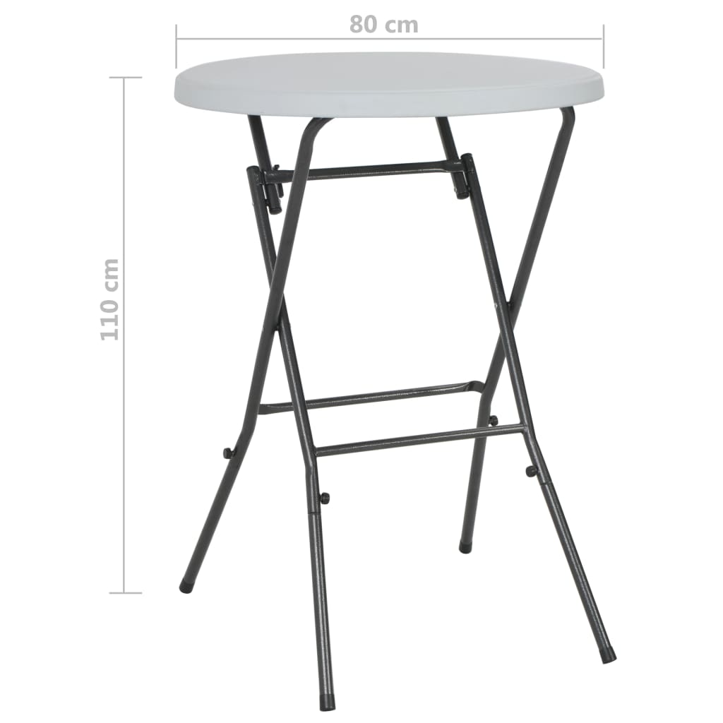 Tavolo da Bar Pieghevole Bianco 80x110 cm in HDPE | homemem39
