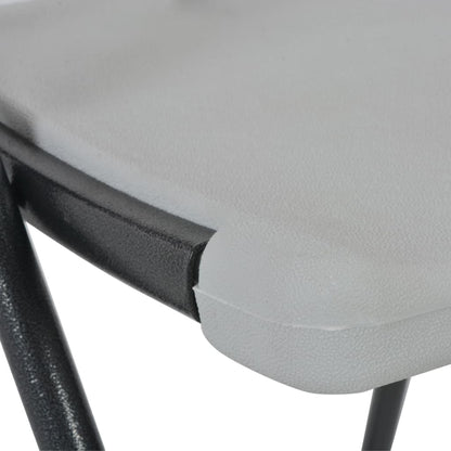 Sgabelli da Bar Pieghevoli 2 pz HDPE e Acciaio Bianco | homemem39