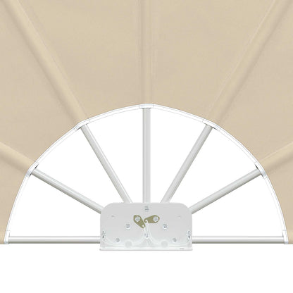 Tenda Laterale per Terrazza Pieghevole Crema 160 cm