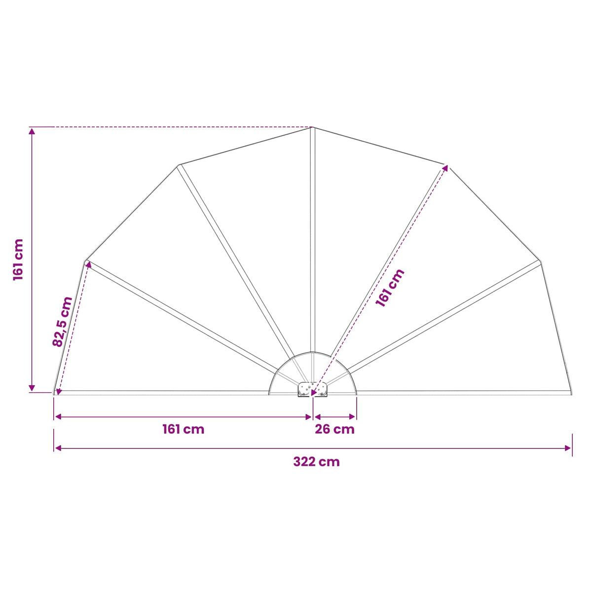 Tenda Laterale per Terrazza Pieghevole Crema 160 cm