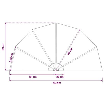 Tenda Laterale per Terrazza Pieghevole Crema 160 cm
