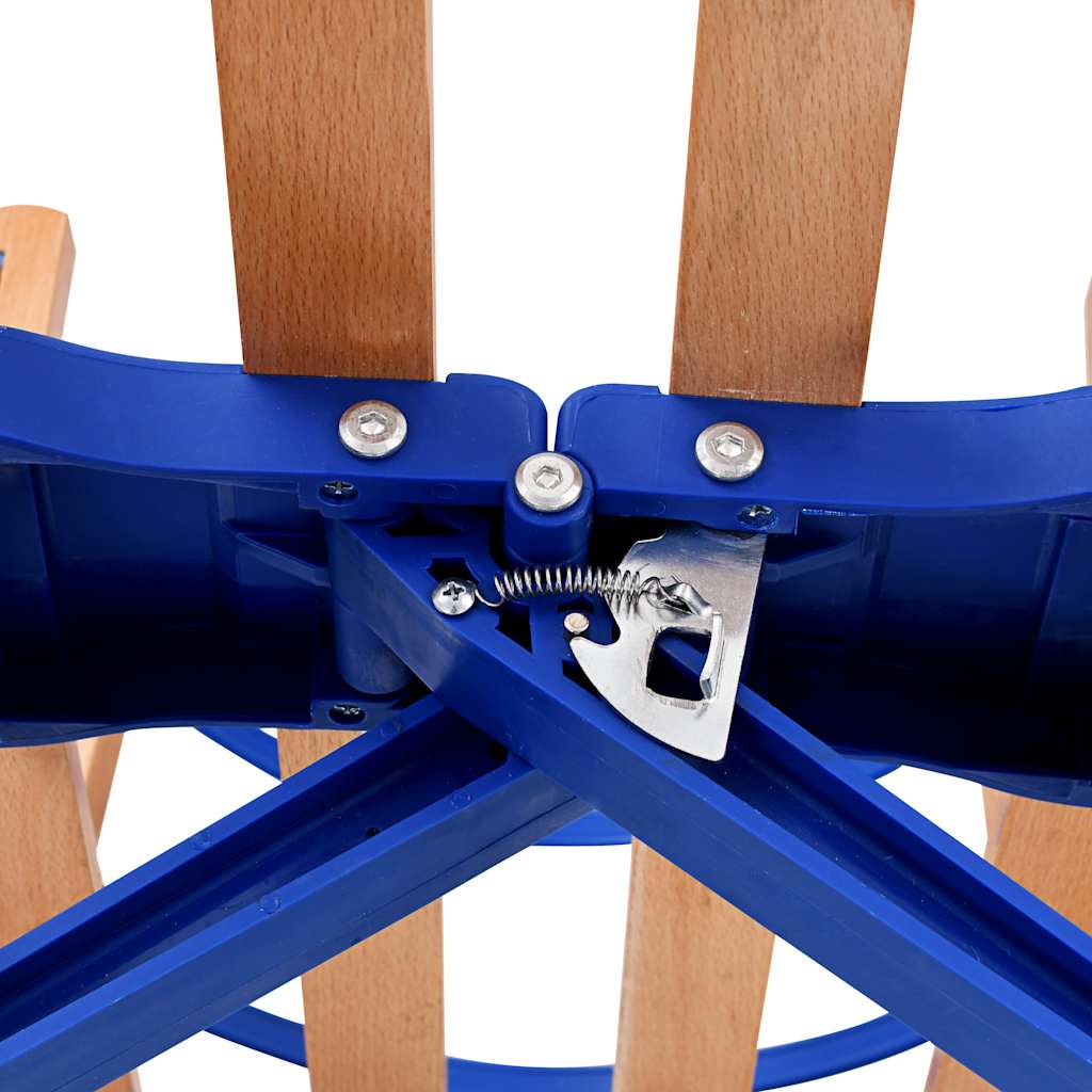 Slittino da Neve Pieghevole in Legno con Schienale 119 cm | homemem39