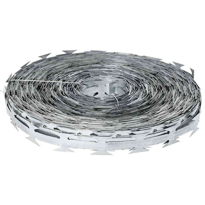 Filo Spinato Concertina con Lame in Acciaio Zincato 500 m