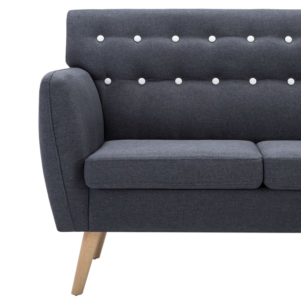 3-Sitzer-Sofa mit Stoffbezug, 172 x 70 x 82 cm, Dunkelgrau