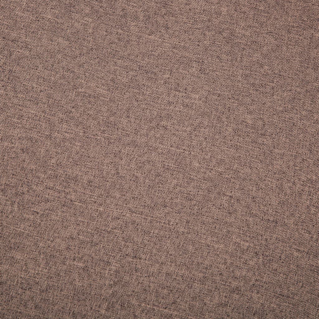 Divano a 3 Posti Rivestito in Tessuto 172x70x82 cm Marrone