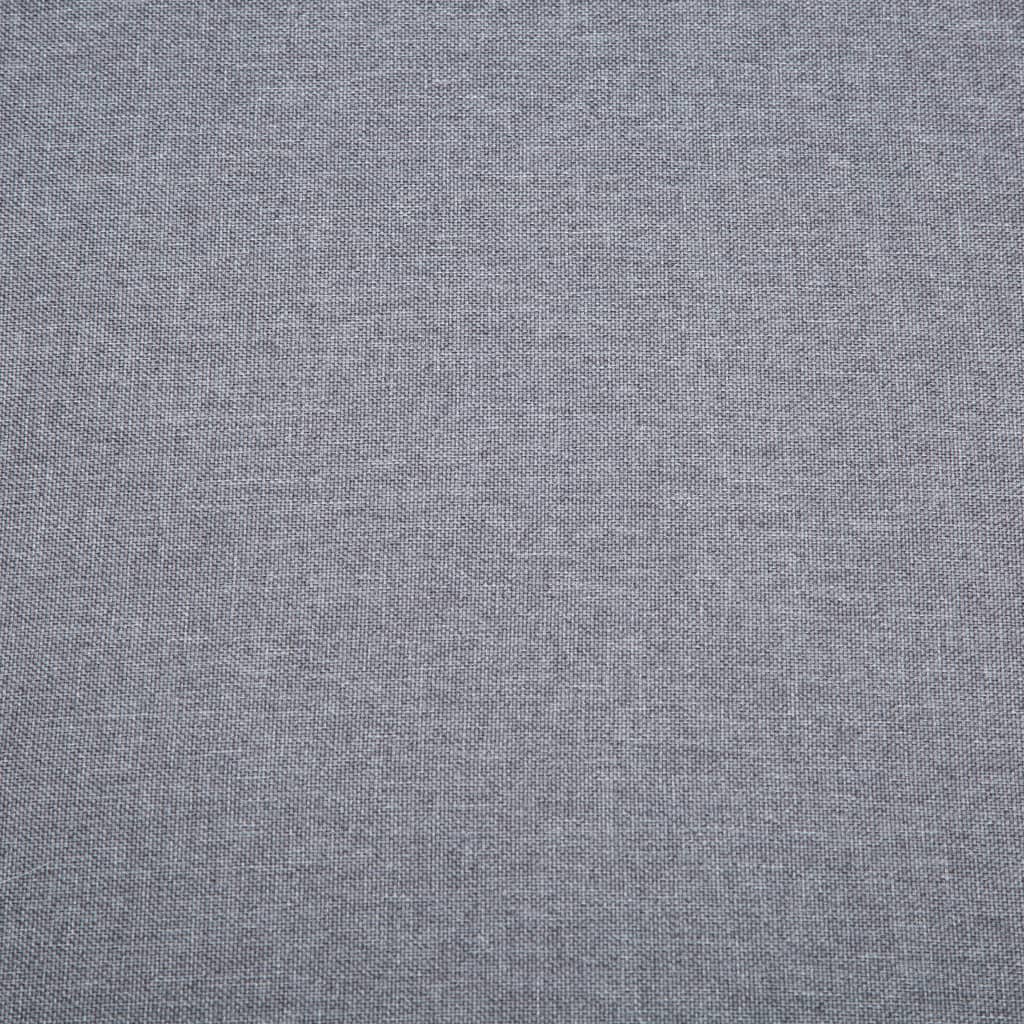 Divano a 3 Posti Rivestito in Tessuto 172x70x82cm Grigio Chiaro