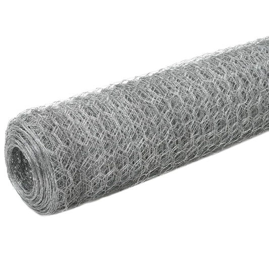 Recinzione in Rete per Pollaio Acciaio Zincato 25x1,5m Argento | homemem39