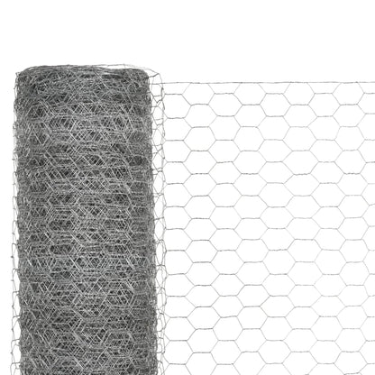Recinzione in Rete per Pollaio Acciaio Zincato 25x1,5m Argento | homemem39