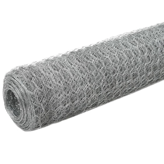 Recinzione in Rete per Pollaio Acciaio Zincato 25x1,5m Argento | homemem39