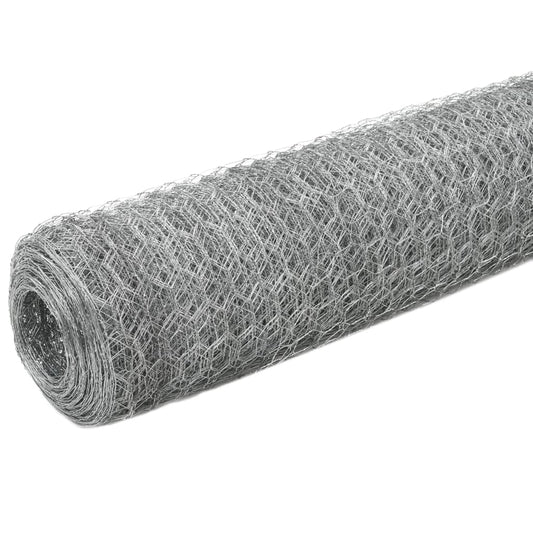 Recinzione in Rete per Pollaio Acciaio Zincato 25x1,2 m Argento | homemem39