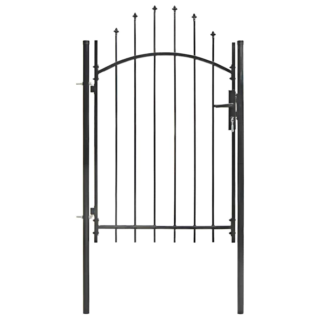 Cancello da Giardino Woerden in Acciaio 1x1,5 m Nero | homemem39