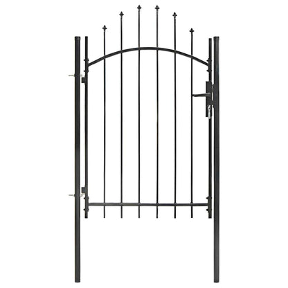 Cancello da Giardino Woerden in Acciaio 1x1,5 m Nero | homemem39
