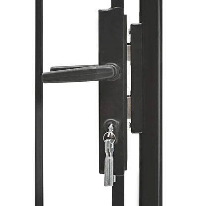 Cancello da Giardino Woerden in Acciaio 1x1,5 m Nero | homemem39