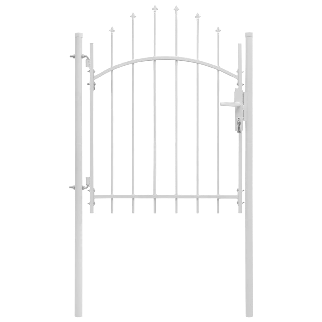 Cancello da Giardino Woerden in Acciaio 1x1,25m Bianco | homemem39