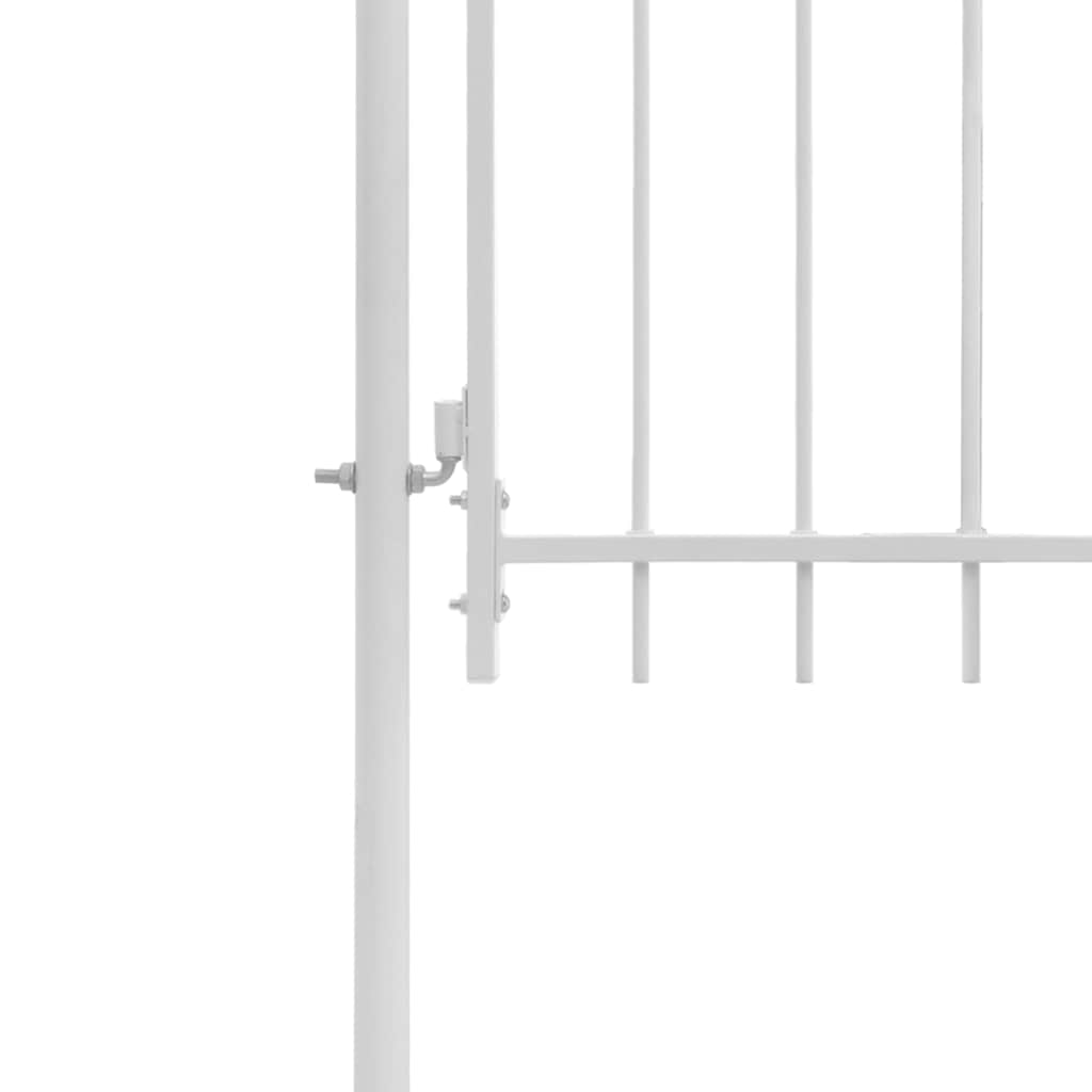 Cancello da Giardino Woerden in Acciaio 1x1,5 m Bianco | homemem39